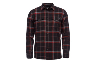 Image of Black Diamond Shed, Heavy Brush Long Sleeve Flannel Shirt - Mens, Black Plaid, Medium, SS7530609052MED1-DEMO