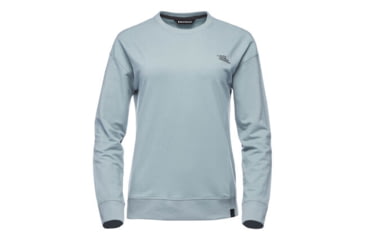 Image of Black Diamond Shed, Ridge Logo Crew Sweatshirt - Womens, Blue Ash, Small, SS7300334006ML1-DEMO