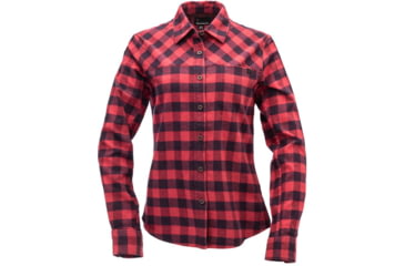 Image of Black Diamond Spotter Long Sleeve Flannel Shirt - Womens, Ink Blue/Wild Rose Plaid, Medium, AP7530409088MED1