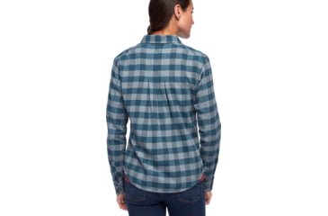 Image of Black Diamond Spotter LS Flannel Shirt - Womens, Arctic Blue-Ash Plaid, Extra Small, AP7530409090XSM1