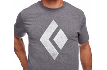Image of Black Diamond SS Chalked Up Tee - Mens, Charcoal Heather, Extra Large, APUO950036XLG1