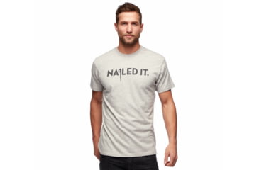Image of Black Diamond SS Nailed It Tee - Mens, Nickel/Heather, Medium, AP7300671015MED1