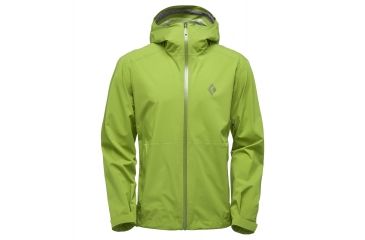 Image of Black Diamond StormLine Stretch Mens Rain Jackets, Aloe, Medium, APCDT0380MED1