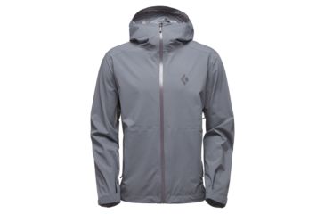 Image of Black Diamond Stormline Stretch Rain Shell Jacket - Men, Ash, Extra Large, APCDT0030XLG1