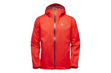 Image of Black Diamond Stormline Stretch Rain Shell Jacket - Mens, Hyper Red, Large, APCDT06002LRG1