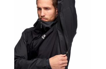 Image of Black Diamond Stormline Stretch Rain Shell - Mens, Black/Carbon, Small, APCDT09150SML1
