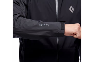 Image of Black Diamond Stormline Stretch Rain Shell - Mens, Black/Carbon, Small, APCDT09150SML1