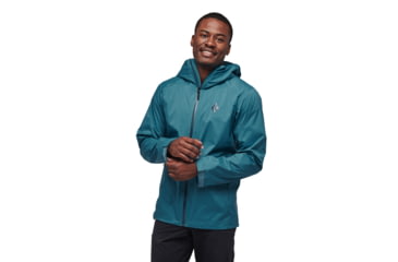 Image of Black Diamond Stormline Stretch Rain Shell - Mens, Creek Blue, Small, APCDT04064SML1