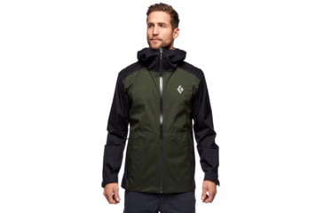 Image of Black Diamond Stormline Stretch Rain Shell - Mens, Cypress/Black, Medium, APCDT09158MED1