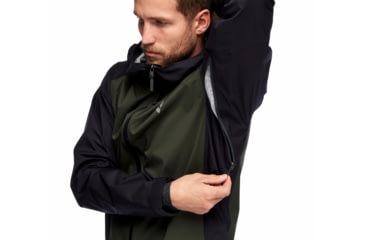 Image of Black Diamond Stormline Stretch Rain Shell - Mens, Cypress/Black, Medium, APCDT09158MED1