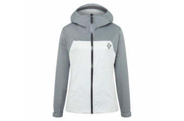 Image of Black Diamond Stormline Stretch Rain Shell - Womens, Aluminum/Ash, Small, APM6979197SML1