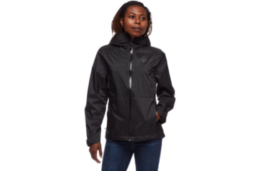 Image of Black Diamond Treeline Rain Shell - Womens, Black, Large, AP7450090002LRG1
