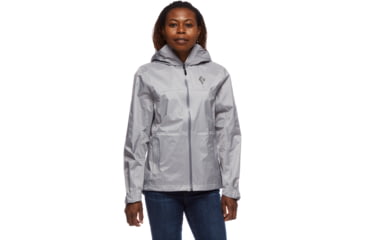 Image of Black Diamond Treeline Rain Shell - Womens, Pewter, Extra Large, AP7450091016XLG1