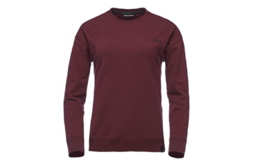 Image of Black Diamond W Ridge Logo Crew - Womens, Bordeaux, Large, AP7300336018LRG1