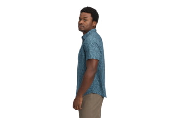 Image of Black Diamond Wingate Short Sleeve Shirt - Mens, Charcoal BD Glyphs, Large, AP7530119666LRG1