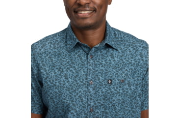 Image of Black Diamond Wingate Short Sleeve Shirt - Mens, Charcoal BD Glyphs, Large, AP7530119666LRG1