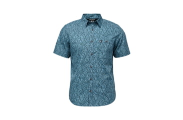 Image of Black Diamond Wingate Short Sleeve Shirt - Mens, Charcoal BD Glyphs, Large, AP7530119666LRG1
