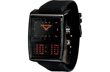 Image of Black Dice Duo Project Men's Watch - Black Case, Orange/Black Display BLABD-049-04