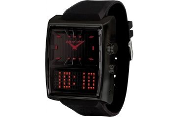 Image of Black Dice Duo Project Men's Watch - Black Case, Red/Black Display BLABD-049-03