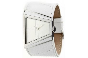 Image of Black Dice Hustle Men's Watch - SS Case, White Dial, White Strap BLABD-003-03