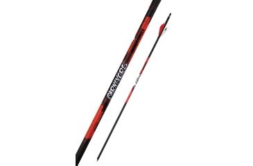 Image of Black Eagle Arrows Carnivore Ultra-Lightweight Fletched Arrow - .003in 6 Pack, Black/Red/White, 30-50 lb draw weight CARN-30-50-FLETCHED-0004