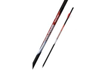 Image of Black Eagle Arrows Executioner Crossbow Fletched 18in Arrows - 2in Vanes - .003in 6 Pack - 18in - 2in Bohning Blazer Vane, Black, White, Red, 18in EXEC-FLETCHED-2VANE-0002