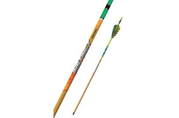 Image of Black Eagle Arrows Instinct Crested Feathers Green and Yellow - .005in 6 Pack - 500, Wood, Green, Yellow, 500 Spine Instinct-Crested-G-Y-0003