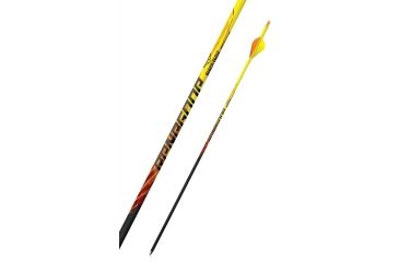 Image of Black Eagle Arrows Renegade Fletched Arrows - .005in 6 Pack - 250, Black, Yellow, Orange, 250 Spine Rene-Fletched-0009