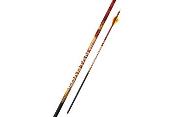 Image of Black Eagle Arrows Spartan Fletched Arrows - .003in 6 Pack - 300, Black, Yellow, Red, 300 Spine Spart-Fletched-0013