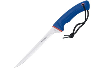 Image of Black Fox Cl20P Fillet Knife Fixed Blade Knife, 13in Overall, 7.75in Satin 420C SS Fillet Blade, Blue Rubberized Polypropylene Handle, Blue Polypropylene Belt Sheath, Blue, 02FX033