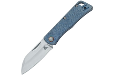 Image of Black Fox Teeny Linerlock Blue Micarta, BF785MIBL