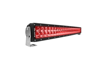 Image of Black Oak LED Curved Double Row Combo Red LED Predator Hunting Light Bar, 30in, Black, 30CR-D3OS