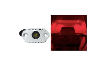 Image of Black Oak LED Rock Accent LED Light, White Housing, Red, MAL-R