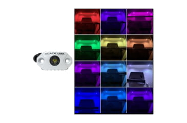Image of Black Oak LED Rock Accent LED Light, White Housing, RGB, MAL-RGB
