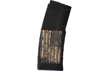 Image of Black Rain Ordnance AR-15 Rifle Magazine w/ American Flag Engraving, .223 Rem/ 5.56 NATO, 30 Round, Black, 1 Pack, Polymer, MAG30AMFLAG-30RD