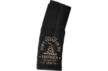 Image of Black Rain Ordnance AR-15 Rifle Magazine w/ Don't Tread On Me Engraving, .223 Rem/ 5.56 NATO, 30 Round, Black, 1 Pack, Polymer, MAG30DONTTREAD-30RD