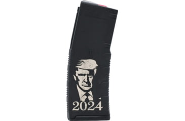 Image of Black Rain Ordnance AR-15 Rifle Magazine w/ Trump 2024 Engraving, .223 Rem/ 5.56 NATO, 30 Round, Black, 1 Pack, Polymer, MAG30TRUMP2024-30RD