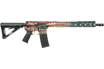 Image of Black Rain Ordnance Trump Custom Patriot Rifle, 5.56x45mm NATO, 16 inch Barrel, 30 Round Magazine, Black, BRO24123101AMGLAG-FRRMPG