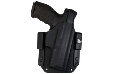 Image of Black Rhino Concealment Tactical Carrier OWB Holster System w/ Light Holster - FN, Model FNS 9 Compact, Left Handed Shooter, Cant 0 Degrees, Black, 191204306101