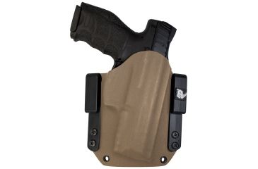 Image of Black Rhino Concealment Tactical Carrier OWB Holster System w/ Light Holster - FN, Model FNS 9 Compact, Left Handed Shooter, Cant 0 Degrees, Flat Dark Earth, 191204306187