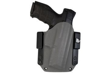 Image of Black Rhino Concealment Tactical Carrier OWB Holster System w/ Light Holster - FN, Model FNS 9 Compact, Left Handed Shooter, Cant 0 Degrees, Storm Gray, 191204306309