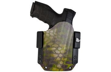 Image of Black Rhino Concealment Tactical Carrier OWB Holster System w/ Light Holster - FN, Model FNS 9 Compact, Left Handed Shooter, Cant 0 Degrees, Kryptek Mandrake, 191204306224
