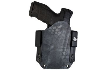 Image of Black Rhino Concealment Tactical Carrier OWB Holster System w/ Light Holster - FN, Model FNS 9 Compact, Left Handed Shooter, Cant 0 Degrees, Kryptek Typhon, 191204306262