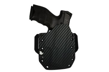 Image of Black Rhino Concealment Tactical Carrier OWB Holster System w/ Light Holster - FN, Model FNS 9 Compact, Left Handed Shooter, Cant 0 Degrees, Carbon Fiber Black, 191204306118