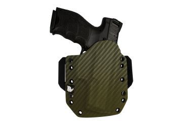 Image of Black Rhino Concealment Tactical Carry Holster System / FN, Model FNX Tactical 45, Left Handed Shooter, Cant 0 Degrees, Carbon Fiber OD Green, 191204898590