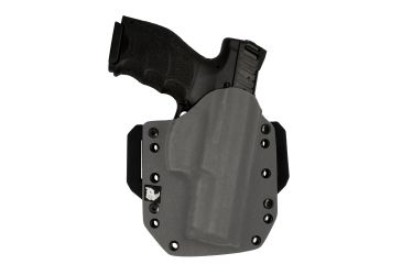 Image of Black Rhino Concealment Tactical Carrier OWB Holster System w/ Light Holster - FN, Model FNS 9 Compact, Left Handed Shooter, Cant 0 Degrees, Storm Gray, 191204306309
