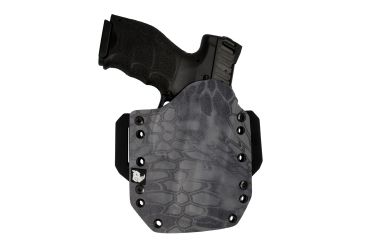 Image of Black Rhino Concealment Tactical Carrier OWB Holster System w/ Light Holster - FN, Model FNS 9 Compact, Left Handed Shooter, Cant 0 Degrees, Kryptek Raid, 191204306255