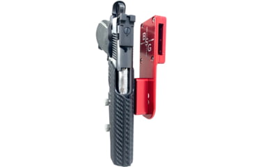 Image of Black Scorpion Outdoor Gear 1911 5in Pro Heavy Duty Competition Holster, Left Hand, Red Shell / Carbon Fiber, HCD2-USPSABS-1911CFLH