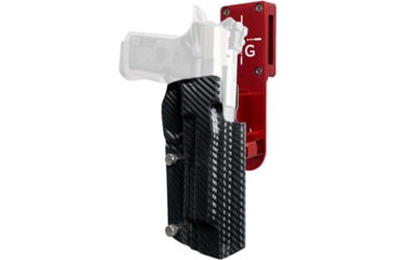 Image of Black Scorpion Outdoor Gear Beretta 92X Performance Pro Heavy Duty Competition Holster, Right, Red/Carbon Fiber, HCD2-USPSABS-B92XCFRH