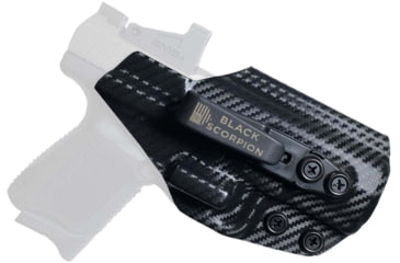Image of Black Scorpion Outdoor Gear Canik TP9 Elite SC Belt Wing Tuckable Holster, Right, Carbon Fiber, HC23-TP9SC-CF